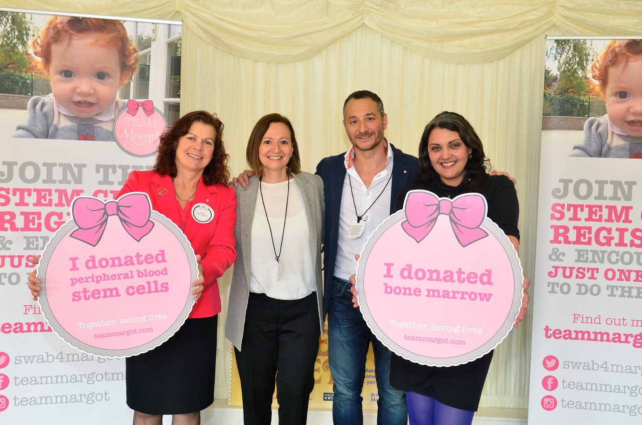 (L to R): Judy Leden, peripheral stem cell donor; Nadia; me; Katrina Krishnan Doyle, bone marrow donor