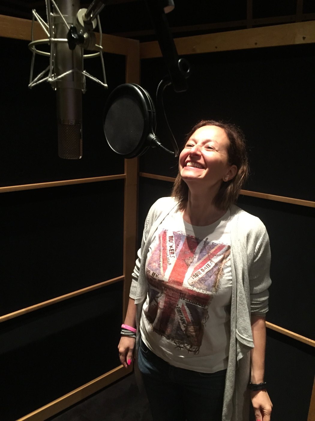 Auntie Nadia in the recording booth