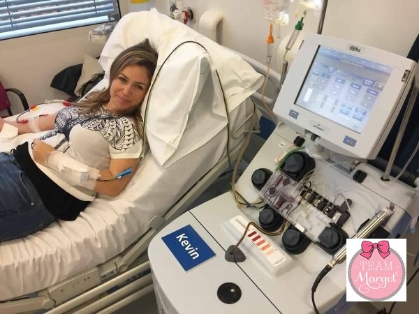 Tessa donating stem cells via peripheral blood stem cell donation