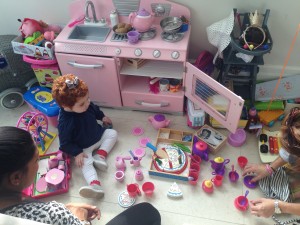 The latter part of Margot's Music therapy session was interrupted by an impromptu tea party