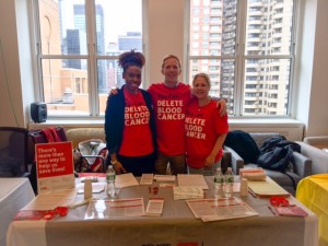 Christian Drobnyk & Dalia Tabrys are pictured with Jennifer Daniel (left) from Delete Blood Cancer, NY.