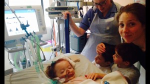 Margot was in the Paediatric Intensive Care Unit for 10 days & was in an induced coma for just over a week, until her condition stabilised