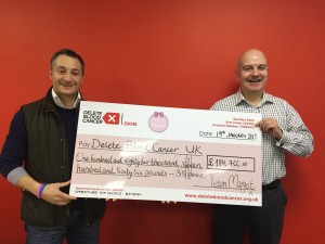 Bridge Walk 2014 also raised £37,068.69 for Delete Blood Cancer UK, which is included in this cheque - these funds have gone towards paying for the cost of new registrations (each registration costs £40)
