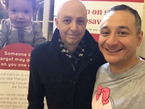 Local, Simon Safe, who is day 79 post bone marrow transplant (he only recently came out of isolation) popped in today, so that his wife could register 