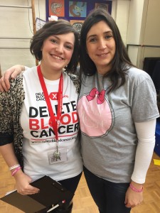 Sam Sarsfield with Margot's Auntie Charlotte. Sam initially contacted us via Twitter and later held a very successful event 'Dance4Margot' in the Midlands, before later graduating and as her first job joining Delete Blood Cancer UK. Marvellous!