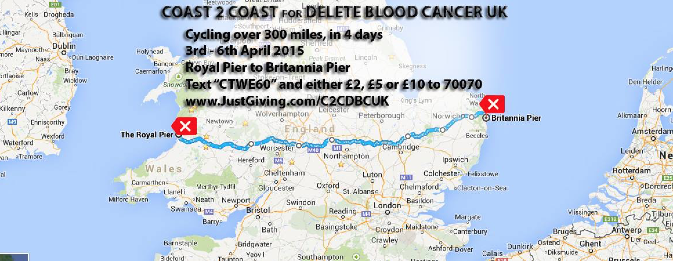 ‘Coast 2 Coast’ cycle event inspired by Margot