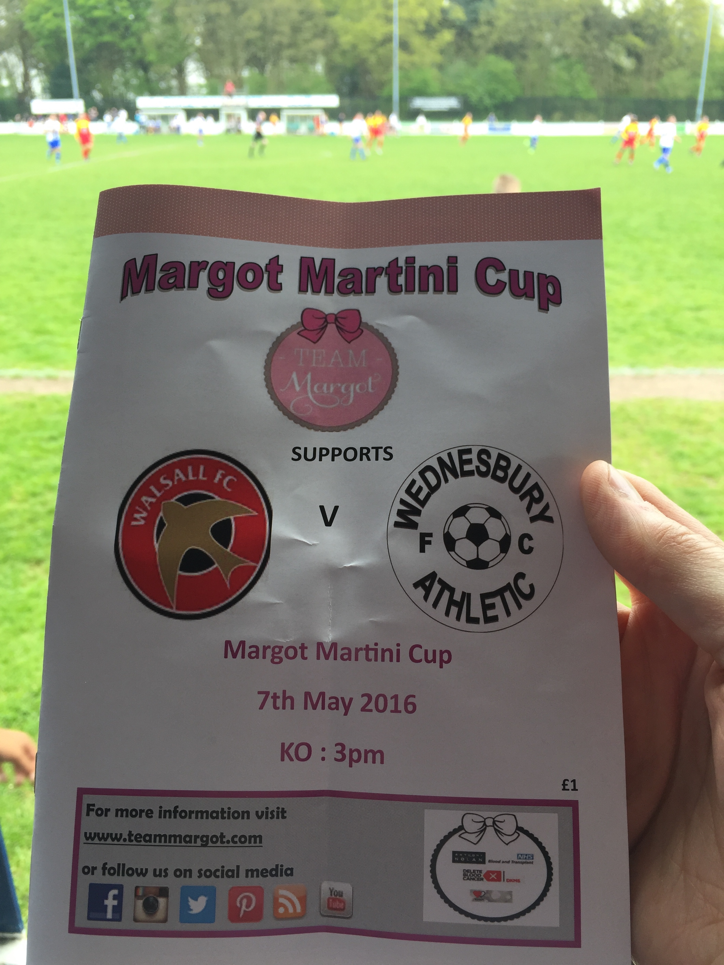 Wednesbury Athletic FC draw against Walsall Legends & retain The Margot Martini Cup 2016