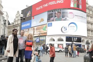 with Daniella & Grace at Piccadilly Circus